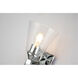 Alpha 1 Light 7 inch PC Bath Light Wall Light in Polished Chrome